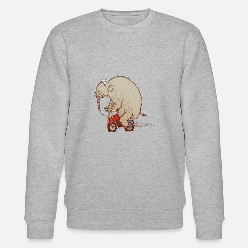 ÉLÉPHANT DRUNK - Sweat bio CHANGER Stanley/Stella Unisexe - gris chiné