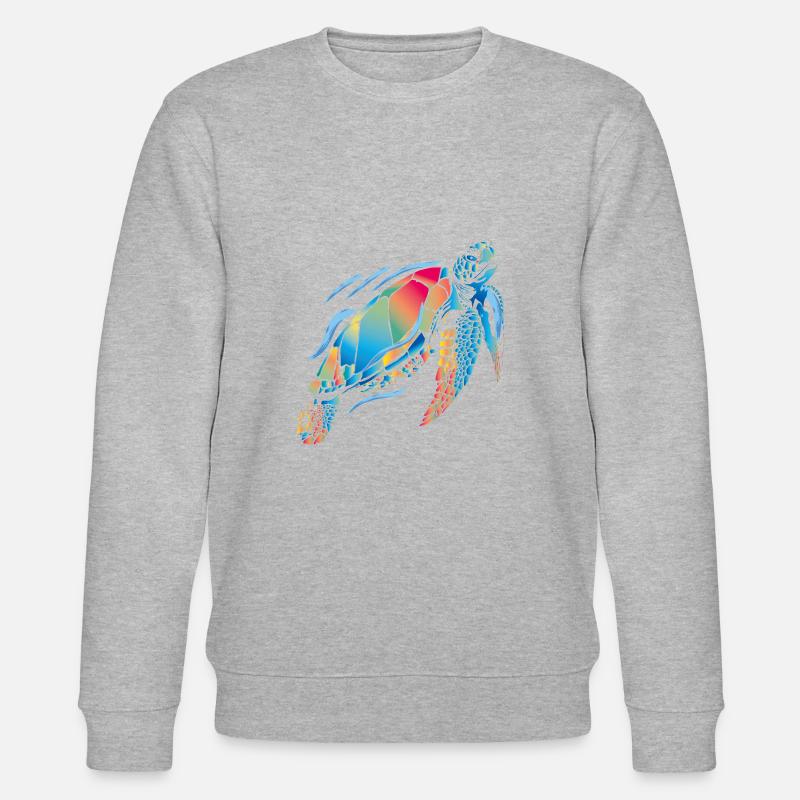 Meeresschildkröte - Stanley/Stella Unisex Bio-Sweatshirt CHANGER - Grau meliert
