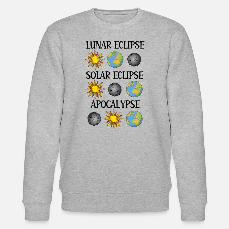 Mondfinsternis Sonnenfinsternis Apokalypse - Stanley/Stella Unisex Bio-Sweatshirt CHANGER  - Grau meliert