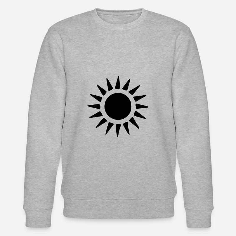 Sun Drawing Nature Sketch black - Stanley/Stella CHANGER Unisex Organic Sweatshirt - heather grey