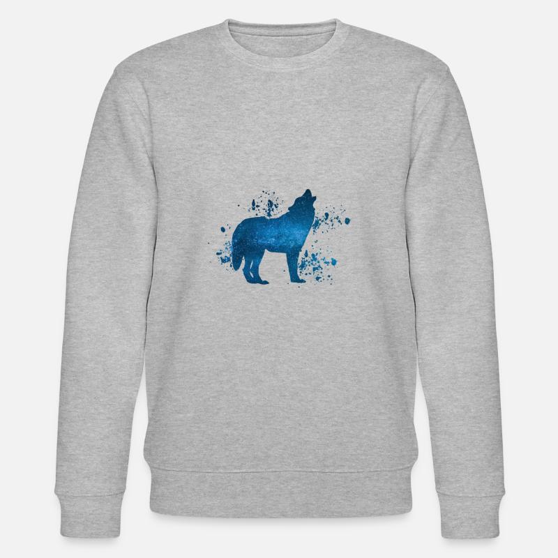 loup - Sweat bio CHANGER Stanley/Stella Unisexe - gris chiné