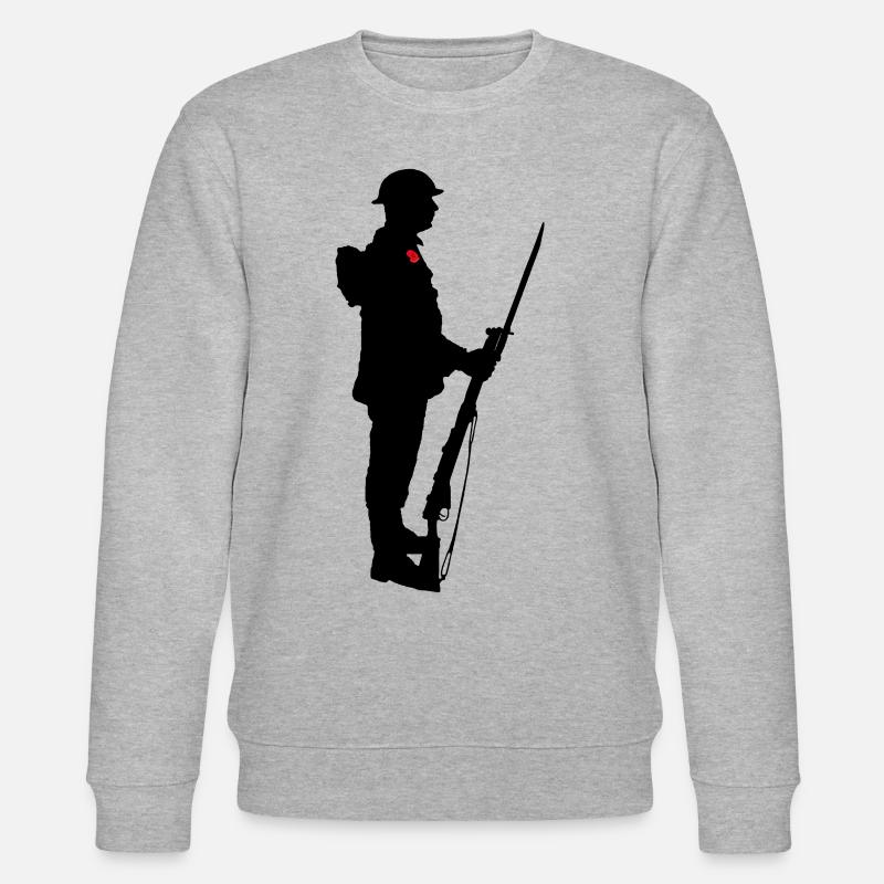 Soldat WW1 - Stanley/Stella Unisex Bio-Sweatshirt CHANGER  - Grau meliert