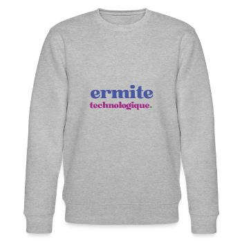 Statement Motiv für Geeks und Technologie Fans - Stanley/Stella Unisex Bio-Sweatshirt CHANGER  - Grau meliert - Vorne - Nik (191cm) & Marisol (170cm)