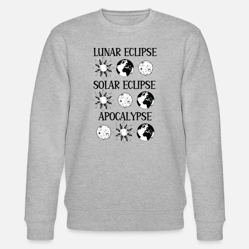 Éclipse lunaire Éclipse solaire Apocalypse - Sweat bio CHANGER Stanley/Stella Unisexe - gris chiné