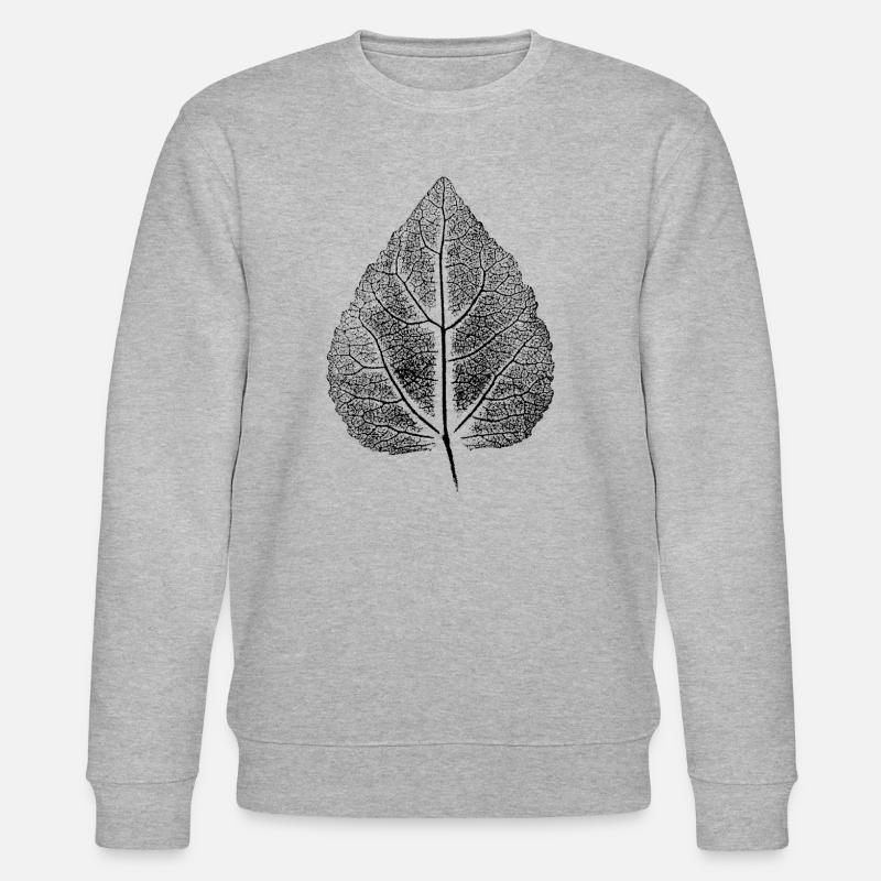 Blatt Linde ANALOG Kunstdruck - Stanley/Stella Unisex Bio-Sweatshirt CHANGER  - Grau meliert
