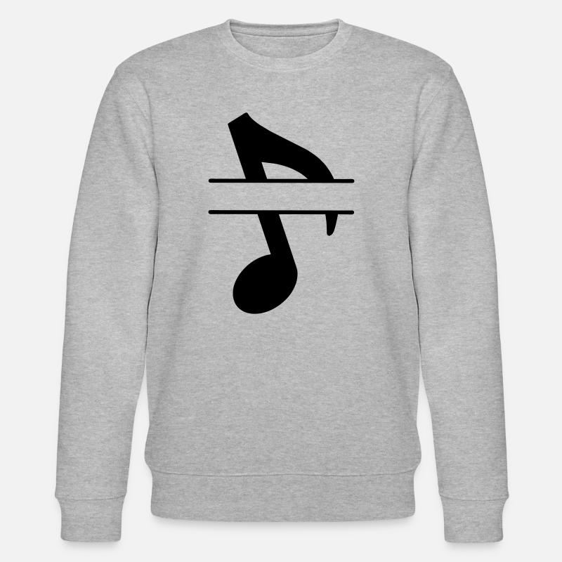 Text banner musical note - Stanley/Stella CHANGER Unisex Organic Sweatshirt - heather grey
