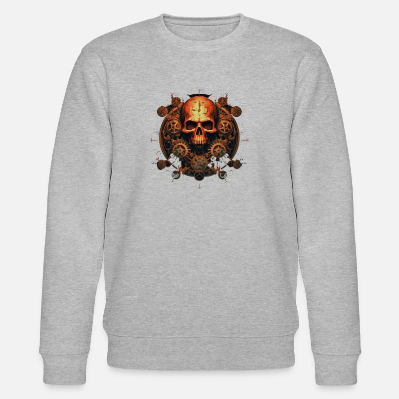 Tschernobyl-Atom 9 - Stanley/Stella Unisex Bio-Sweatshirt CHANGER  - Grau meliert