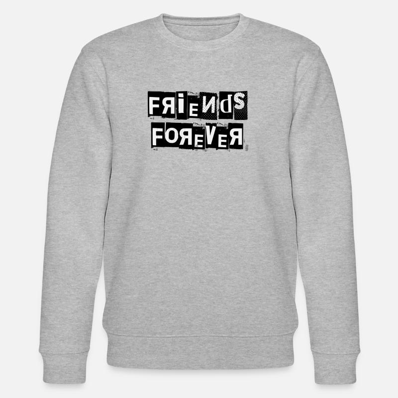 friends forever 3D - Stanley/Stella Unisex Bio-Sweatshirt CHANGER  - Grau meliert