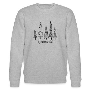 Winterwald - Stanley/Stella Unisex Bio-Sweatshirt CHANGER  - Grau meliert - Vorne - Nik (191cm) & Marisol (170cm)