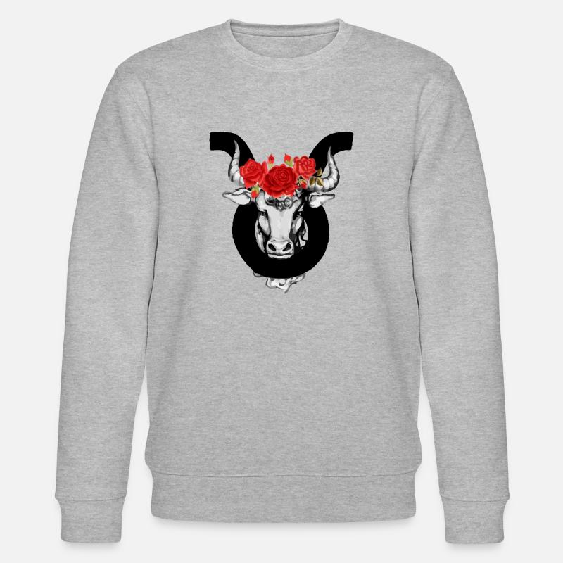 Aquarell Stier - Stanley/Stella Unisex Bio-Sweatshirt CHANGER  - Grau meliert