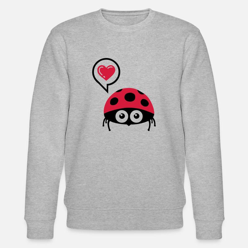 Marienkäfer (ladybug) 02.2 - Stanley/Stella Unisex Bio-Sweatshirt CHANGER  - Grau meliert