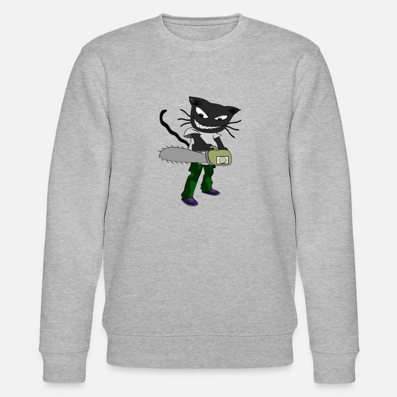 chat scie à chaîne - Sweat bio CHANGER Stanley/Stella Unisexe - gris chiné