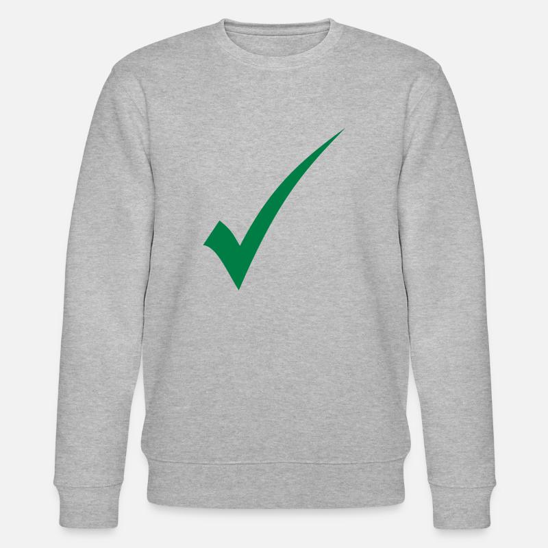 Grüner Haken Check - Stanley/Stella Unisex Bio-Sweatshirt CHANGER  - Grau meliert