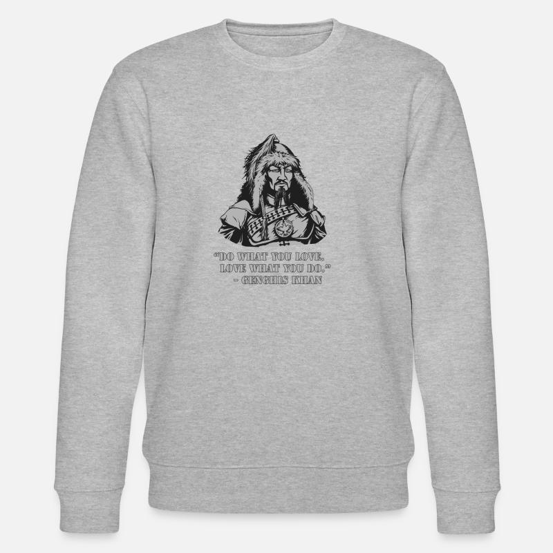 Dschingis Khan Zitat - Stanley/Stella Unisex Bio-Sweatshirt CHANGER  - Grau meliert