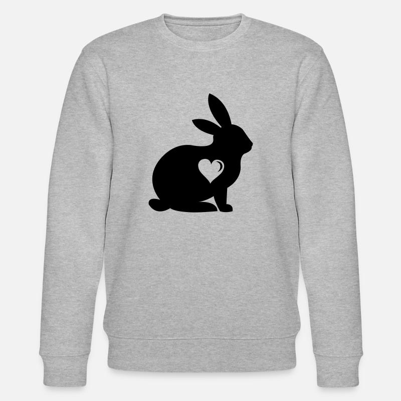 hasen liebe - Stanley/Stella Unisex Bio-Sweatshirt CHANGER  - Grau meliert