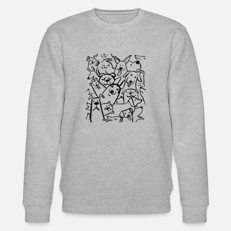 Hunde - Stanley/Stella Unisex Bio-Sweatshirt CHANGER  - Grau meliert