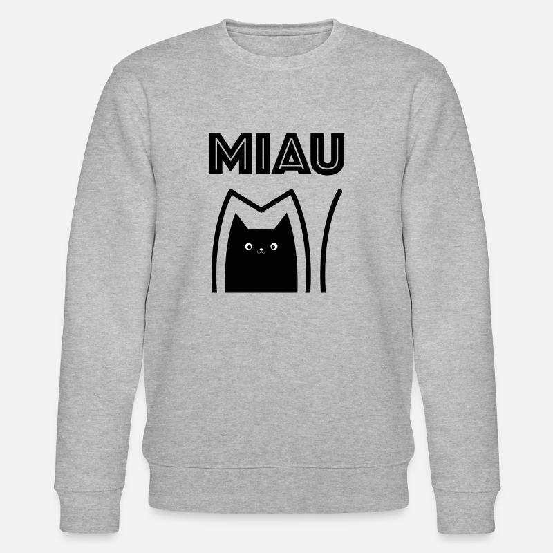 Miau_Katze - Stanley/Stella Unisex Bio-Sweatshirt CHANGER  - Grau meliert