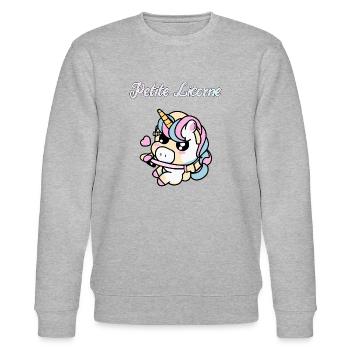 Petite licorne - Sweat bio CHANGER Stanley/Stella Unisexe - gris chiné - Devant - Nik (191cm) & Marisol (170cm)