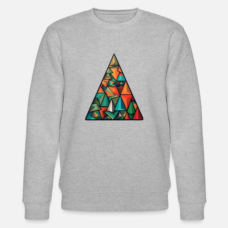 Arbre de Noël abstrait - Sweat bio CHANGER Stanley/Stella Unisexe - gris chiné