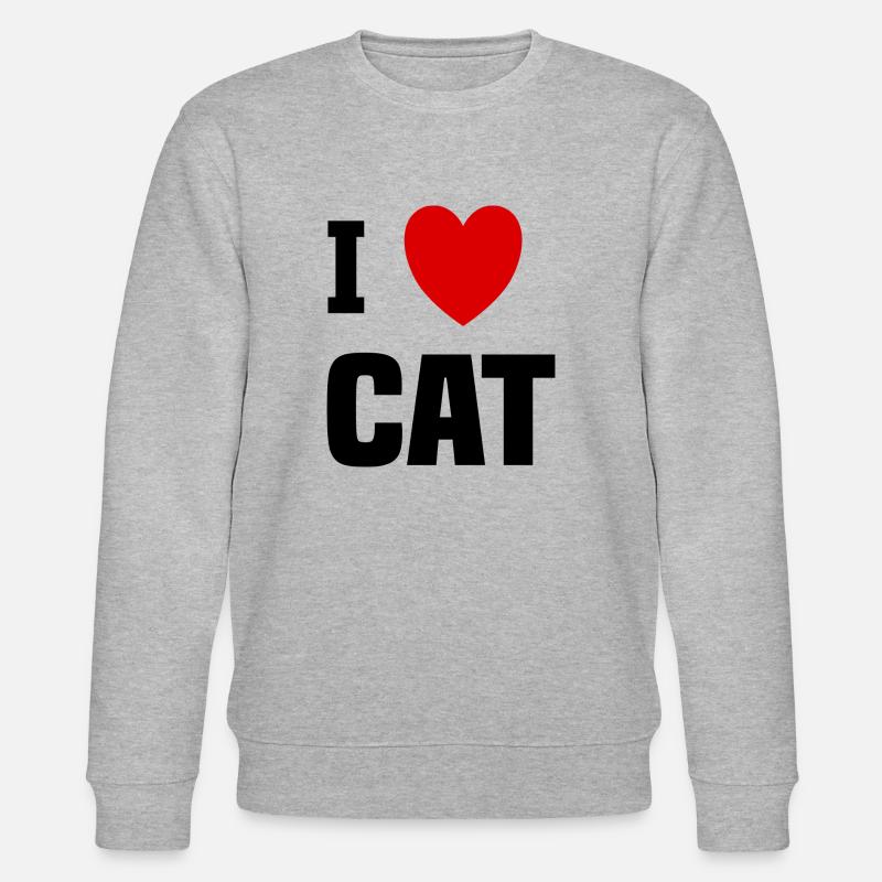 liebe Katze - Stanley/Stella Unisex Bio-Sweatshirt CHANGER  - Grau meliert