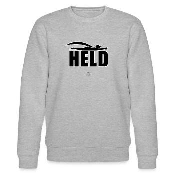 Schluss mit der ganzen Bescheidenheit: Oute dich! - Stanley/Stella Unisex Bio-Sweatshirt CHANGER  - Grau meliert - Vorne - Nik (191cm) & Marisol (170cm)