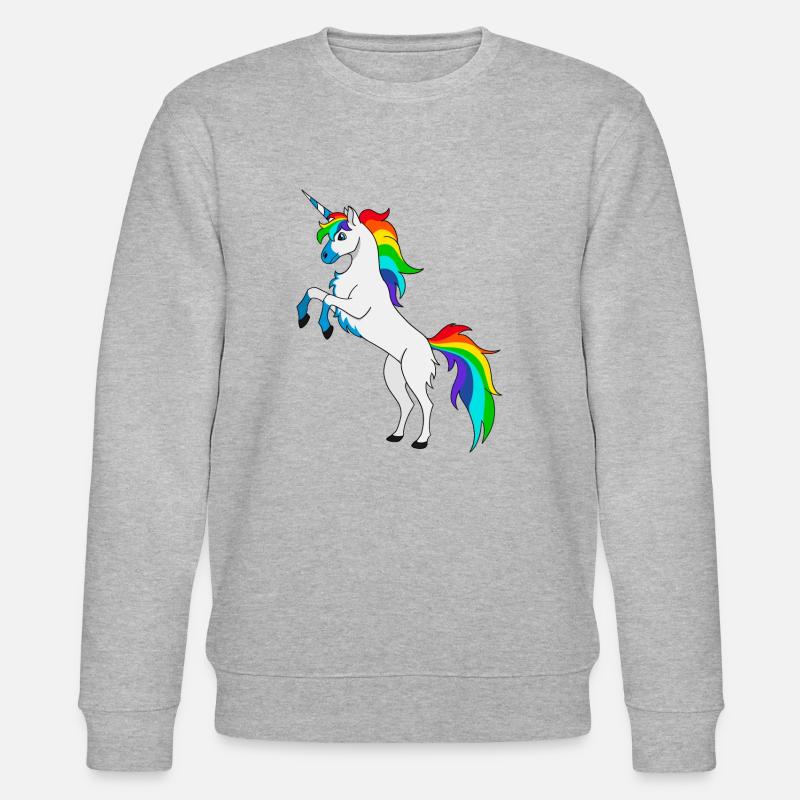Einhorn - Stanley/Stella Unisex Bio-Sweatshirt CHANGER  - Grau meliert