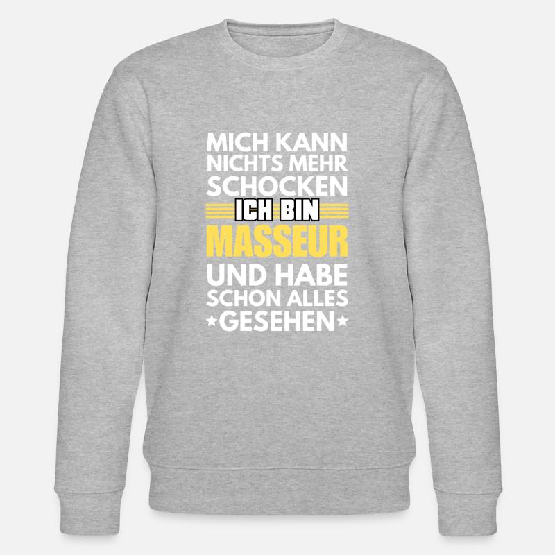 Nicht schockbarer Masseur - Stanley/Stella Unisex Bio-Sweatshirt CHANGER  - Grau meliert
