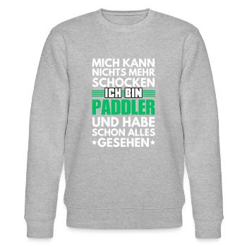 Non-shockable paddler - Stanley/Stella CHANGER Unisex Organic Sweatshirt - heather grey - Front - Nik (191cm) & Marisol (170cm)
