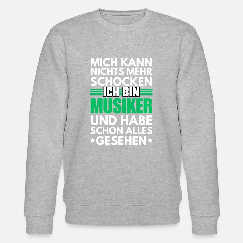 Nicht schockbarer Musiker - Stanley/Stella Unisex Bio-Sweatshirt CHANGER  - Grau meliert