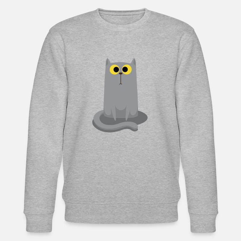 Chat gris assis - Sweat bio CHANGER Stanley/Stella Unisexe - gris chiné