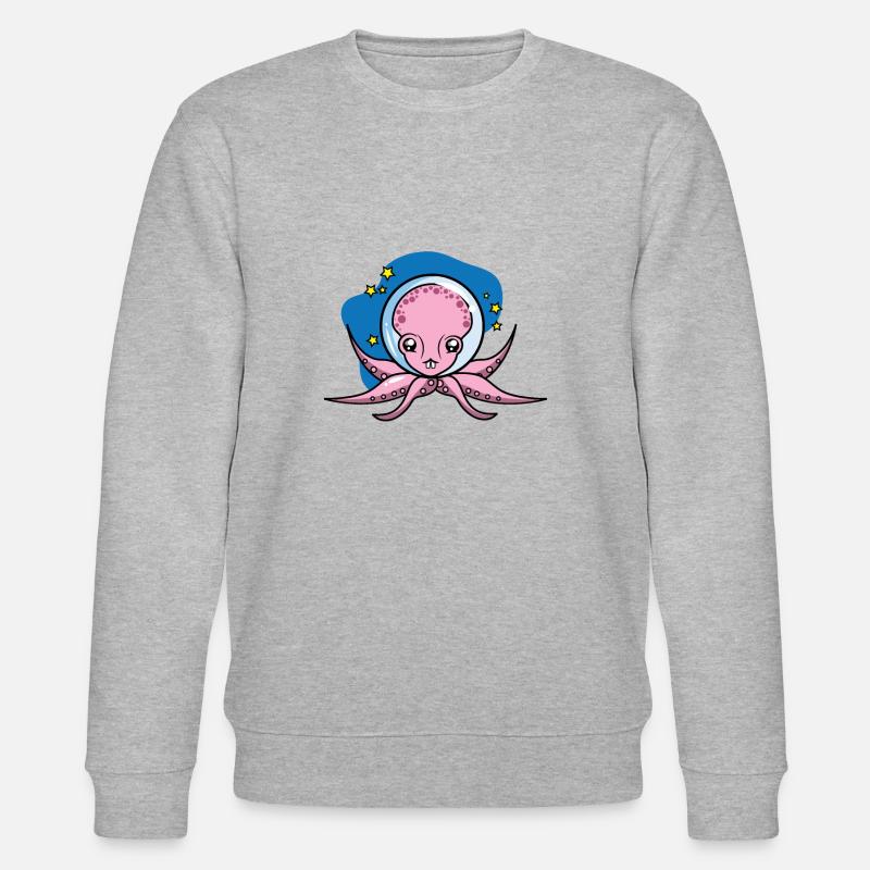 Espace astronaute Octopus - Sweat bio CHANGER Stanley/Stella Unisexe - gris chiné
