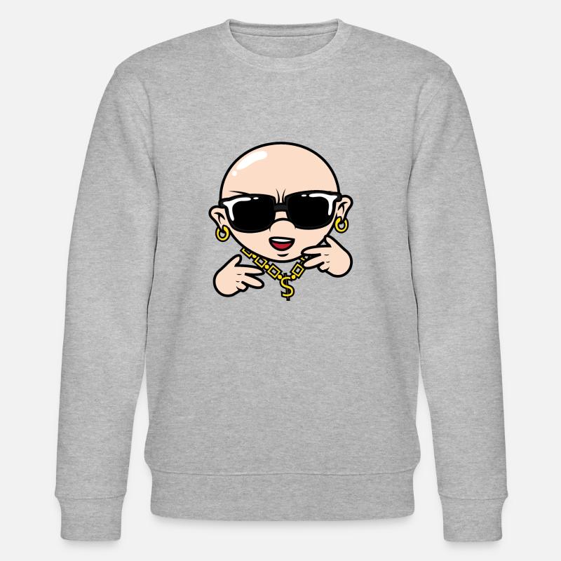 Bald Hip Hop Guy - Stanley/Stella Unisex Bio-Sweatshirt CHANGER  - Grau meliert