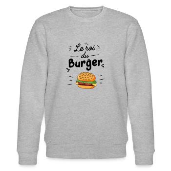 roi du burger - Sweat bio CHANGER Stanley/Stella Unisexe - gris chiné - Devant - Nik (191cm) & Marisol (170cm)