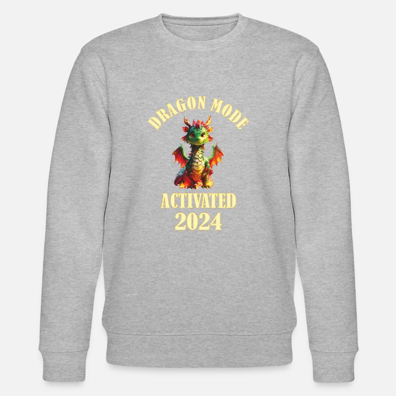 Dragon mode activated 2024 - Stanley/Stella CHANGER Unisex Organic Sweatshirt - heather grey