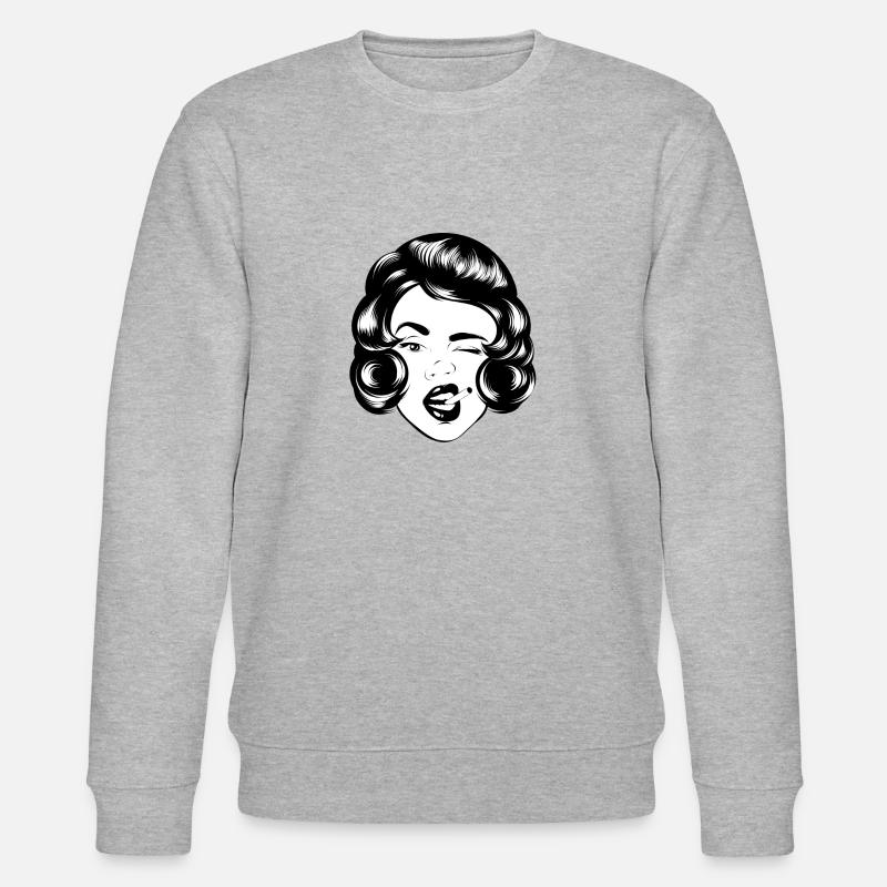 Rauchende Frau. - Stanley/Stella Unisex Bio-Sweatshirt CHANGER  - Grau meliert