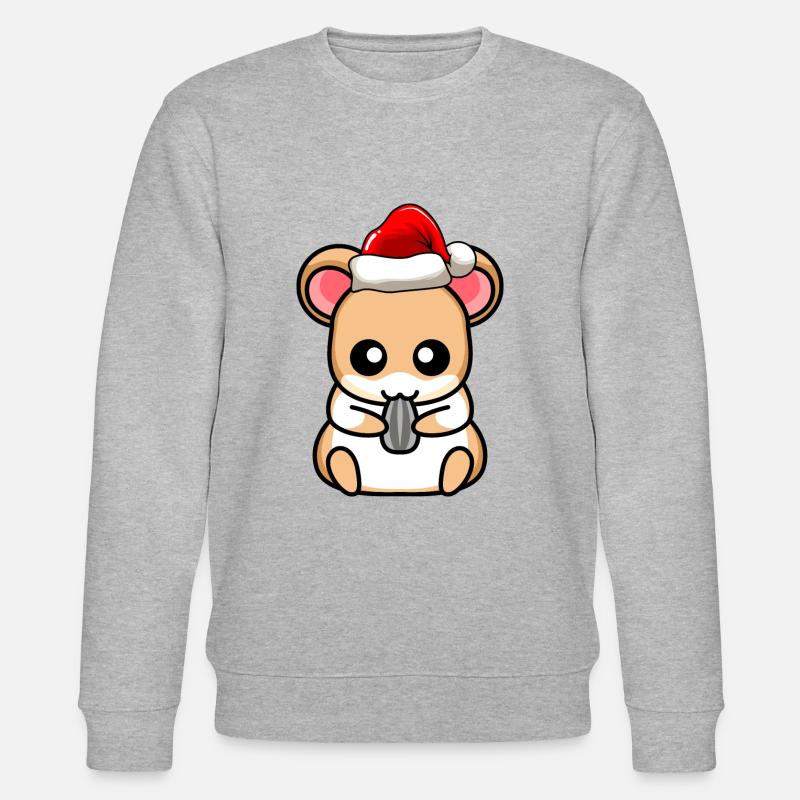 Hamster Comic Christmas - Stanley/Stella CHANGER Unisex Organic Sweatshirt - heather grey