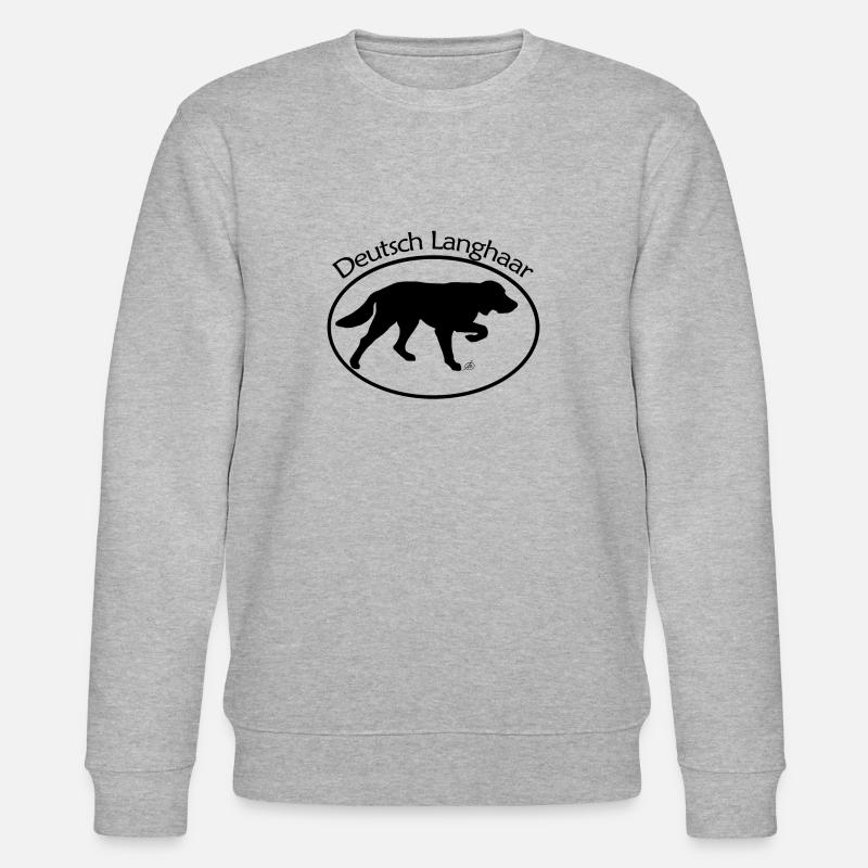 Deutsch Langhaar - Stanley/Stella Unisex Bio-Sweatshirt CHANGER  - Grau meliert
