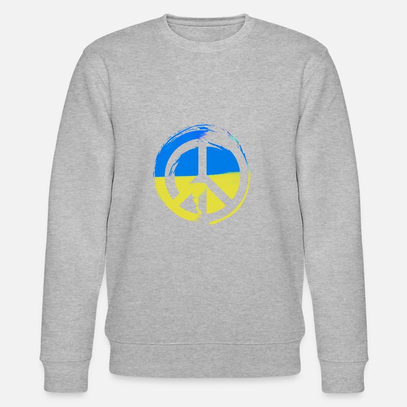ukraine,paix,drapeau,paix,signe - Sweat bio CHANGER Stanley/Stella Unisexe - gris chiné