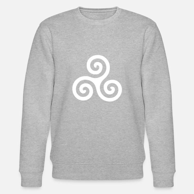 Triskell blanc - Sweat bio CHANGER Stanley/Stella Unisexe - gris chiné