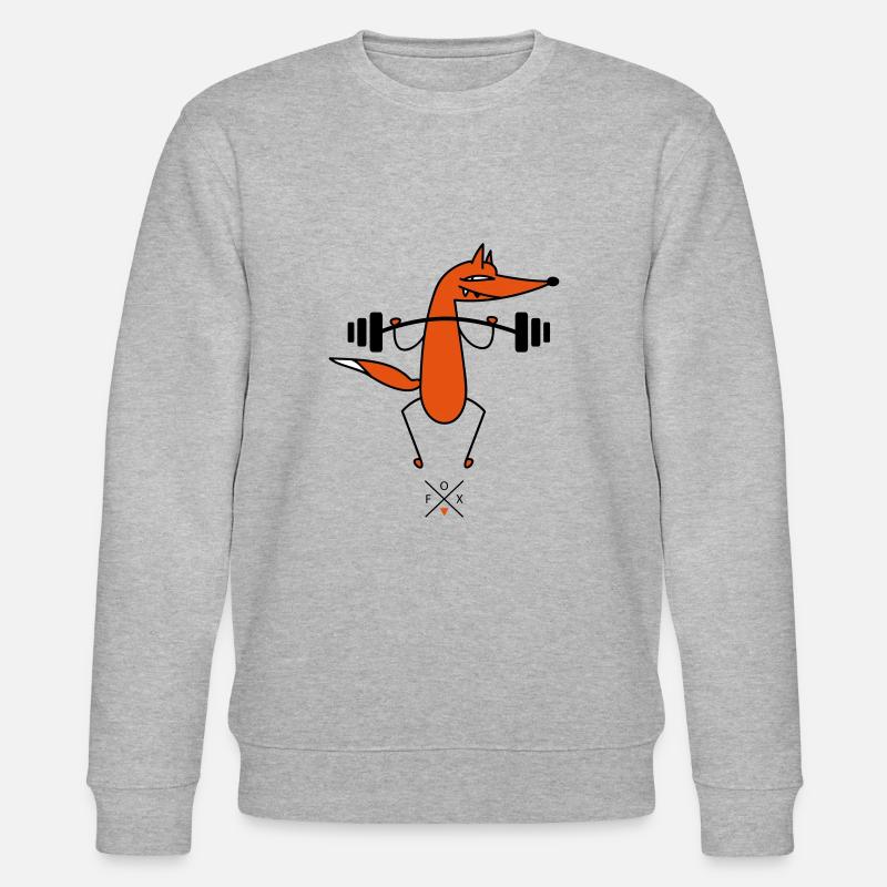 Schlauer Gewichtheber - Stanley/Stella Unisex Bio-Sweatshirt CHANGER  - Grau meliert