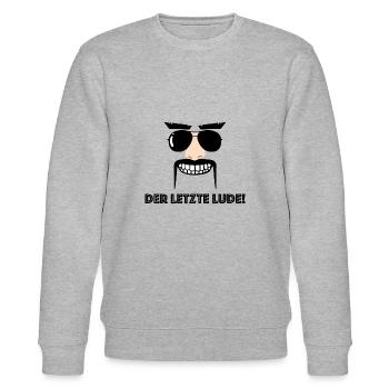Der letzter Lude - Stanley/Stella Unisex Bio-Sweatshirt CHANGER  - Grau meliert - Vorne - Nik (191cm) & Marisol (170cm)