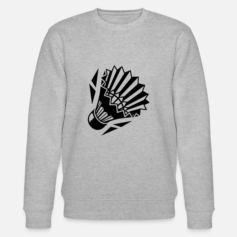 Badminton Racket Racketlon Shuttlecock Squash - Stanley/Stella CHANGER Unisex Organic Sweatshirt - heather grey