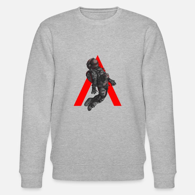 Astronaut | Spaceman | Superhero - Stanley/Stella Unisex Bio-Sweatshirt CHANGER  - Grau meliert