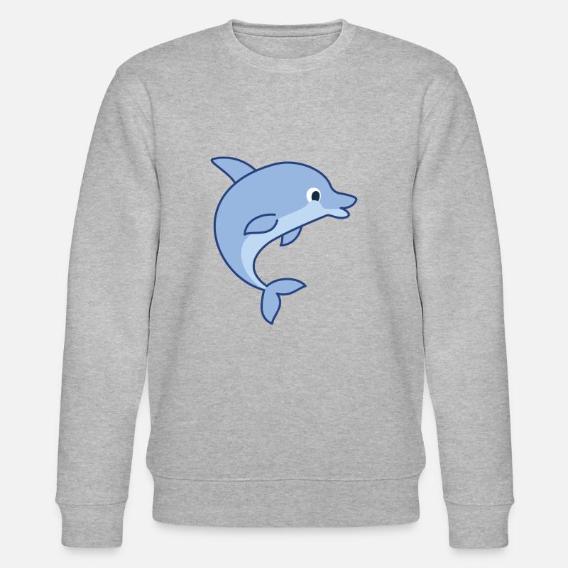 Delfin - Delphin - Stanley/Stella Unisex Bio-Sweatshirt CHANGER  - Grau meliert