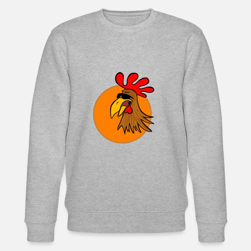 Cool Boss Rooster - Stanley/Stella Unisex Bio-Sweatshirt CHANGER  - Grau meliert