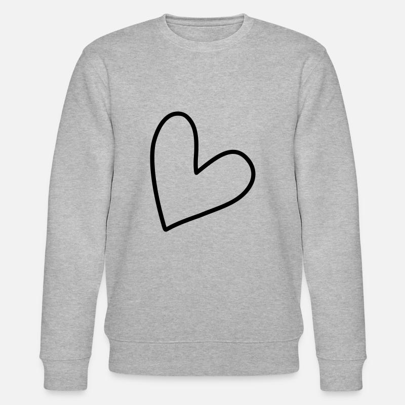 Symbole de cœur simple - Sweat bio CHANGER Stanley/Stella Unisexe - gris chiné