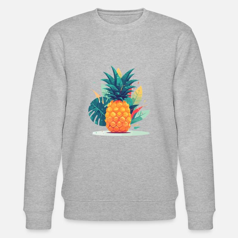 Ananas - Stanley/Stella Unisex Bio-Sweatshirt CHANGER  - Grau meliert
