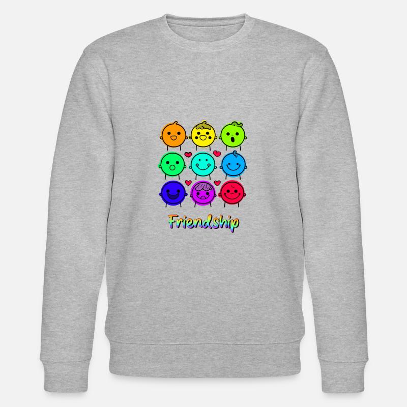 Im Namen der Freundschaft - Stanley/Stella Unisex Bio-Sweatshirt CHANGER  - Grau meliert
