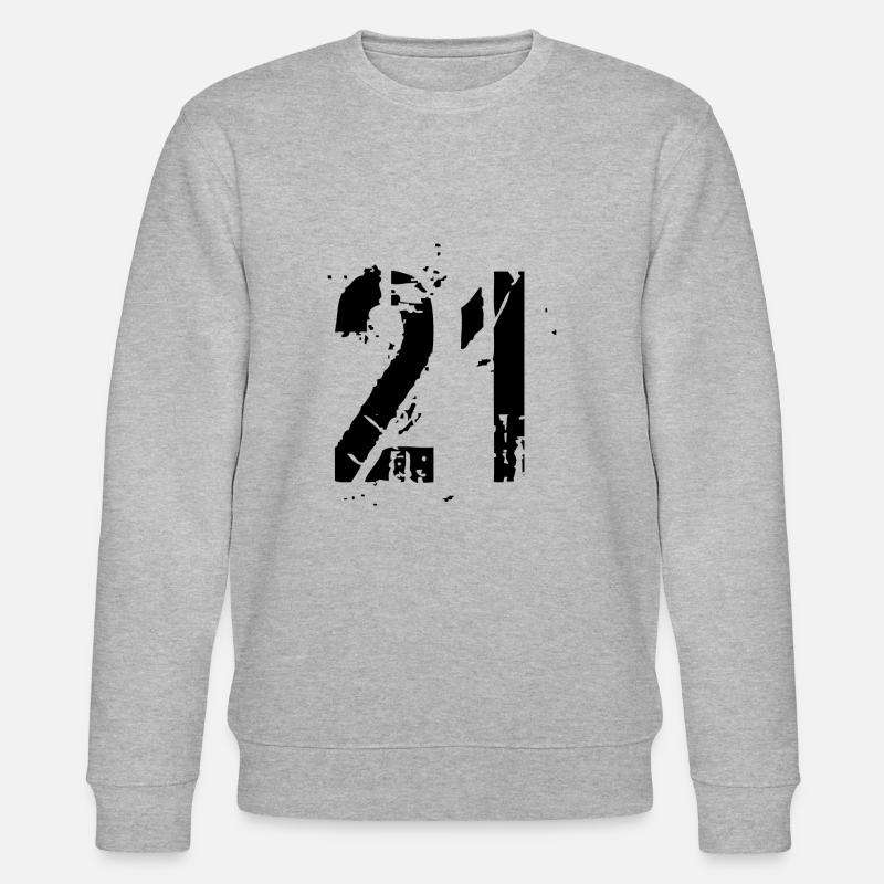 21 Nombre 21 Ans - Sweat bio CHANGER Stanley/Stella Unisexe - gris chiné