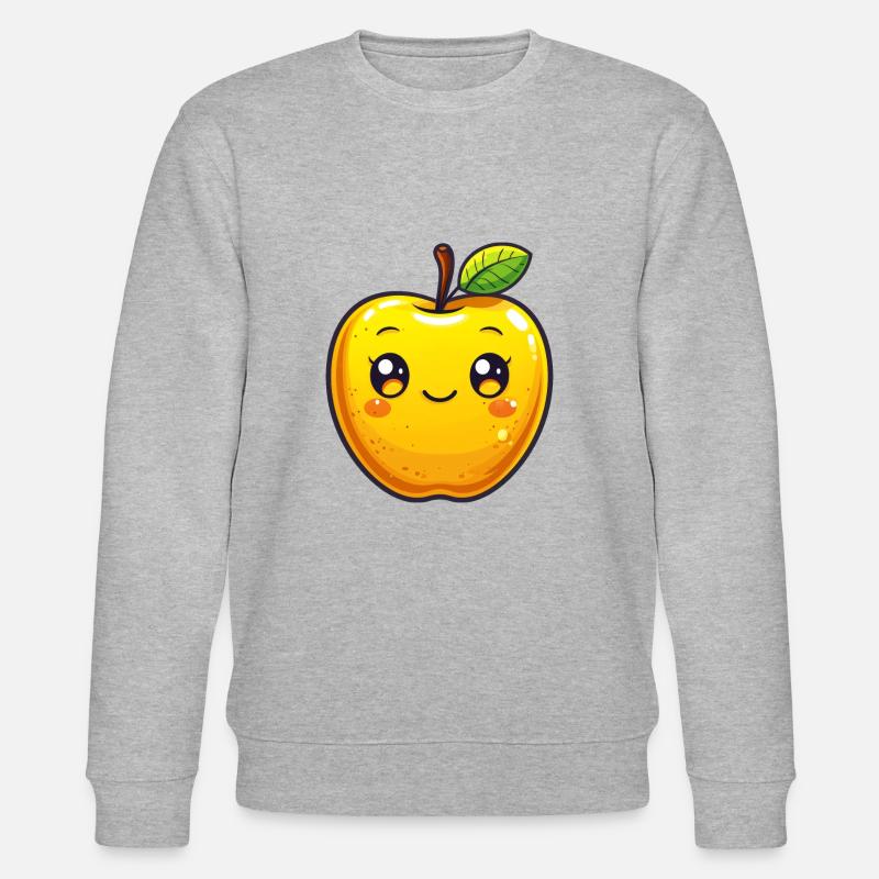 Apfel Kinder Sujet - Stanley/Stella Unisex Bio-Sweatshirt CHANGER  - Grau meliert